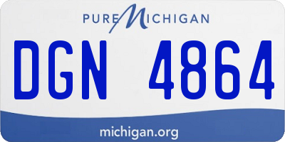 MI license plate DGN4864