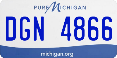 MI license plate DGN4866