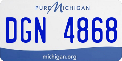 MI license plate DGN4868