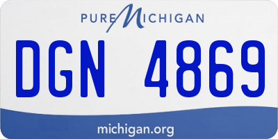 MI license plate DGN4869