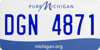 MI license plate DGN4871