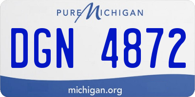 MI license plate DGN4872