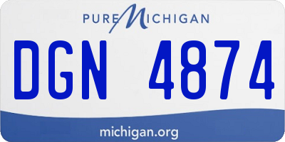 MI license plate DGN4874