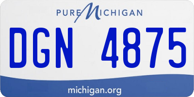 MI license plate DGN4875
