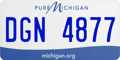 MI license plate DGN4877