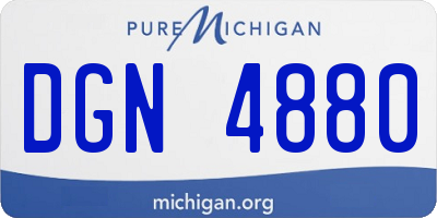 MI license plate DGN4880