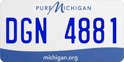 MI license plate DGN4881