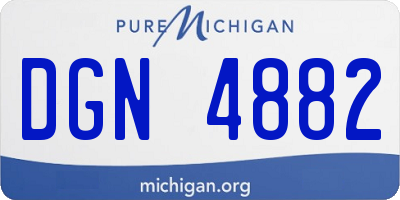 MI license plate DGN4882