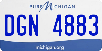 MI license plate DGN4883