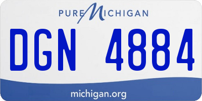 MI license plate DGN4884