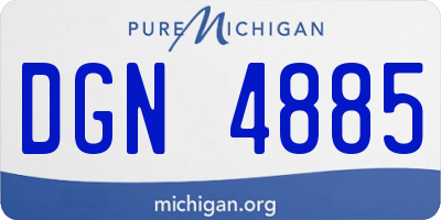 MI license plate DGN4885