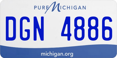 MI license plate DGN4886