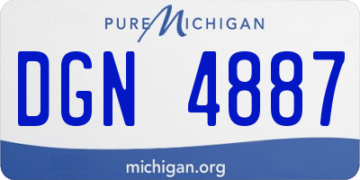 MI license plate DGN4887