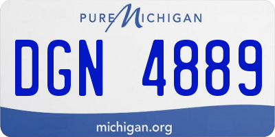 MI license plate DGN4889