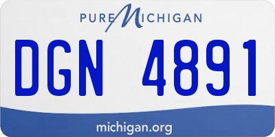 MI license plate DGN4891
