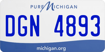 MI license plate DGN4893