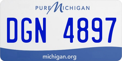 MI license plate DGN4897