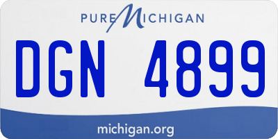 MI license plate DGN4899