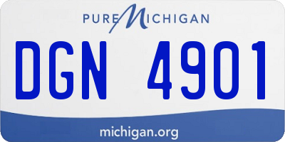 MI license plate DGN4901