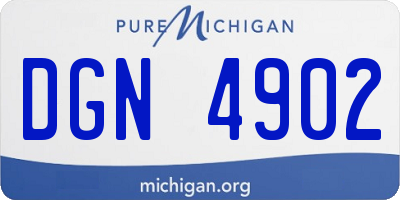 MI license plate DGN4902