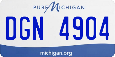 MI license plate DGN4904
