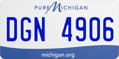 MI license plate DGN4906
