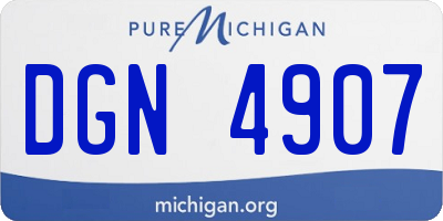 MI license plate DGN4907