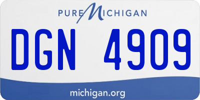 MI license plate DGN4909