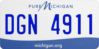 MI license plate DGN4911