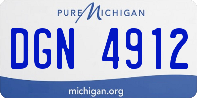 MI license plate DGN4912