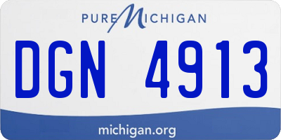 MI license plate DGN4913