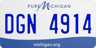 MI license plate DGN4914