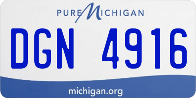 MI license plate DGN4916