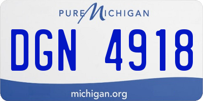 MI license plate DGN4918
