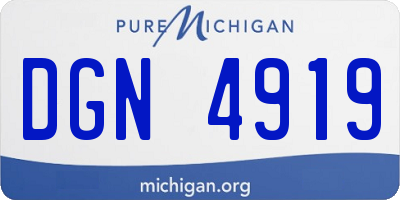 MI license plate DGN4919
