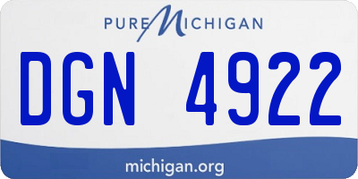 MI license plate DGN4922