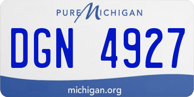 MI license plate DGN4927