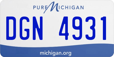 MI license plate DGN4931