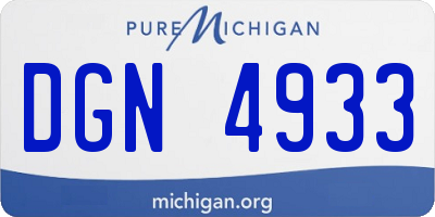MI license plate DGN4933