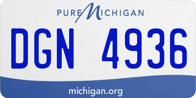 MI license plate DGN4936