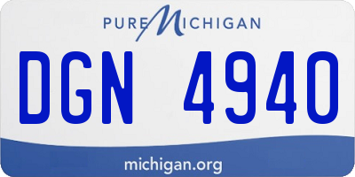 MI license plate DGN4940
