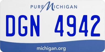 MI license plate DGN4942