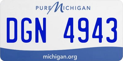MI license plate DGN4943