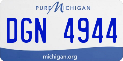 MI license plate DGN4944