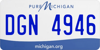 MI license plate DGN4946