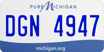 MI license plate DGN4947