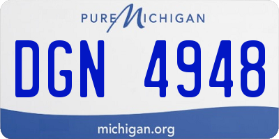 MI license plate DGN4948