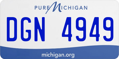 MI license plate DGN4949