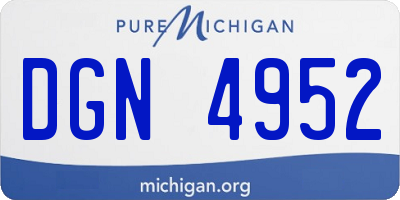 MI license plate DGN4952