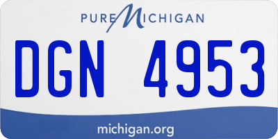 MI license plate DGN4953